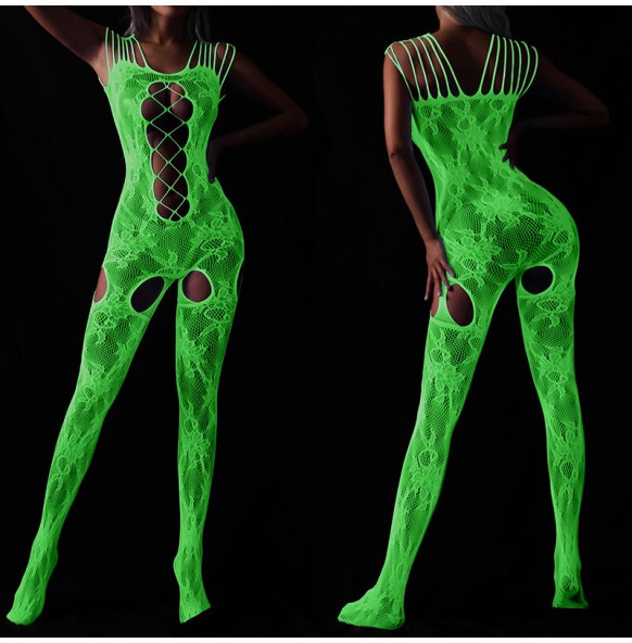 FEE ET MOI - Glow In The Dark Fishnet Bodystocking Dress (7481) FEE ET MOI - Glow In The Dark Fishnet Bodystocking Dress (7481)